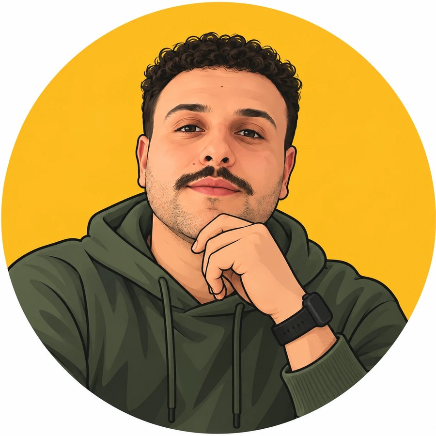 Illustrated portrait of Amir Dridi
